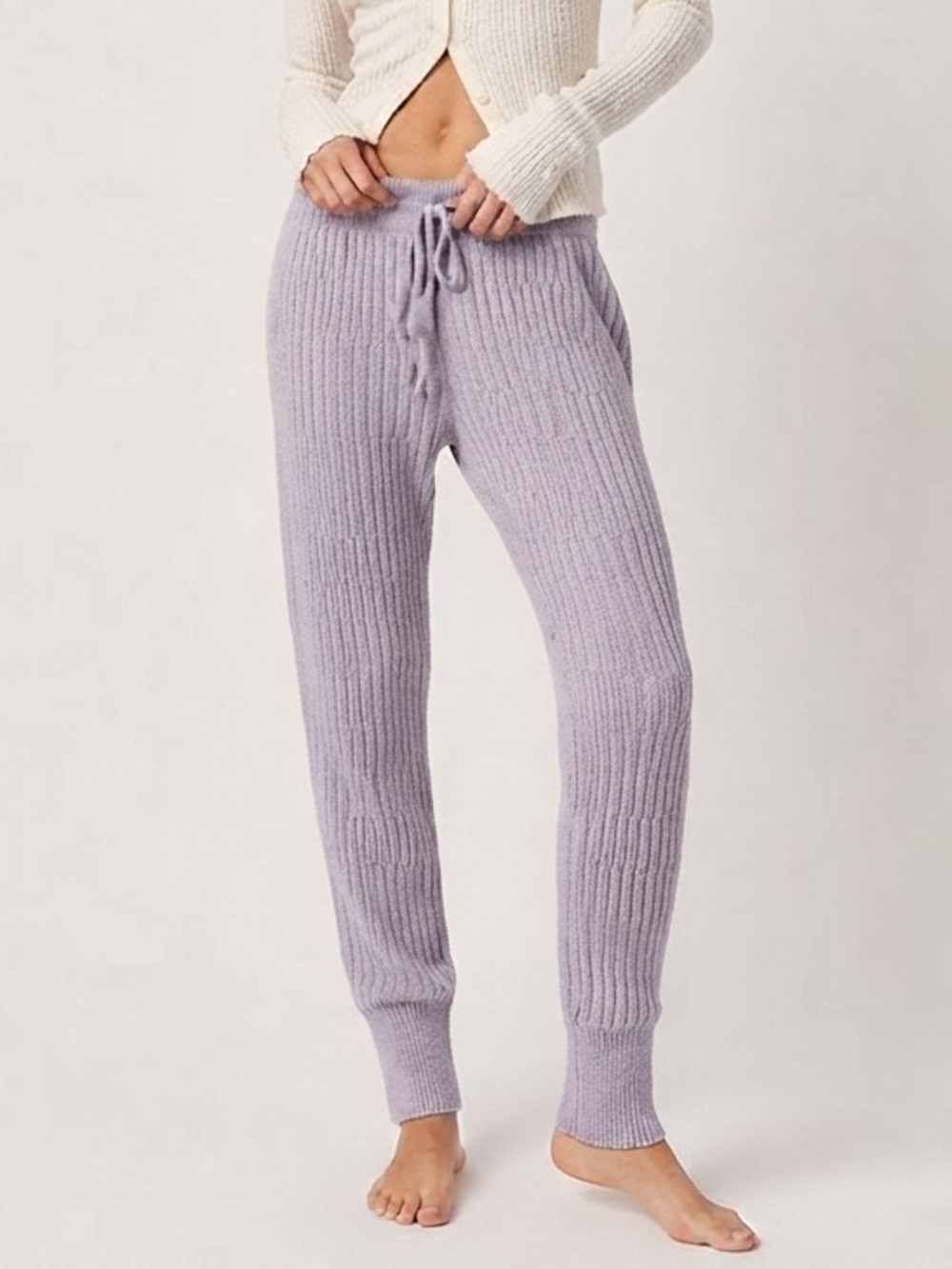 Free people Intimately Free Sz L Around The Clock Lilac Ribbed Lounge Jogger